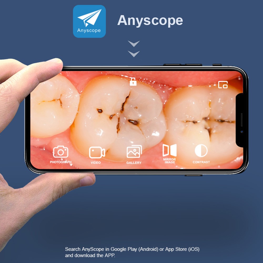 Y5 IP67 Waterproof 3MP Wireless WiFi Dental Camera Endoscope with 8 LEDs Oral Care Tool-9