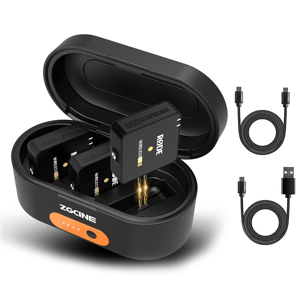ZGCINE Portable Charging Case Station for Rode Wireless Go/Go II Microphone Travel Carrying Case-1