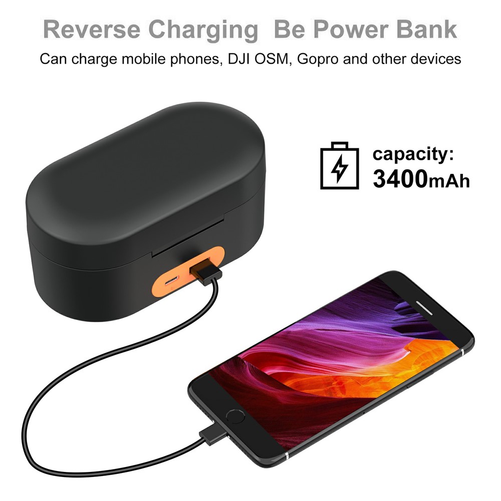 ZGCINE Portable Charging Case Station for Rode Wireless Go/Go II Microphone Travel Carrying Case-5