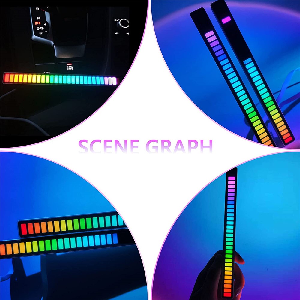 D10-RGB RGB Voice Activated Pickup Rhythm Light Sound Control Music Audio Lamp USB Charging Atmosphere Light with APP for Car Home Decoration (3D Version)-15