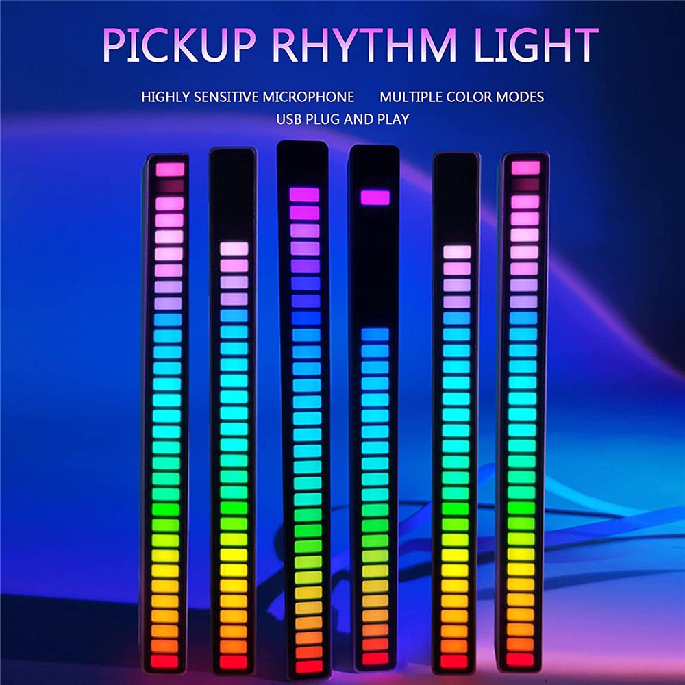D10-RGB RGB Sound Control Rhythm Pickup Light Car Music Lamp Audio Spectrum Analyzer Voice Activated Atmosphere Light with APP Control for Room Decoration (3D Version)-10