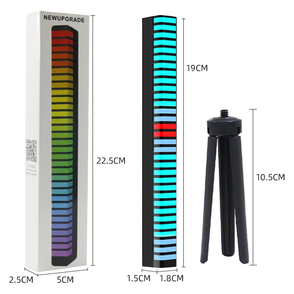 D10-RGB RGB Sound Control Rhythm Pickup Light Car Music Lamp Audio Spectrum Analyzer Voice Activated Atmosphere Light with APP Control for Room Decoration (3D Version)-16