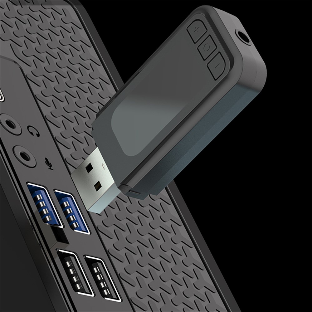 T4 5.0 USB/AUX Dual-Output Bluetooth Transmitter Plug and Play Speaker Wireless Audio Adapter Support Connecting Two Pairs Headset-5