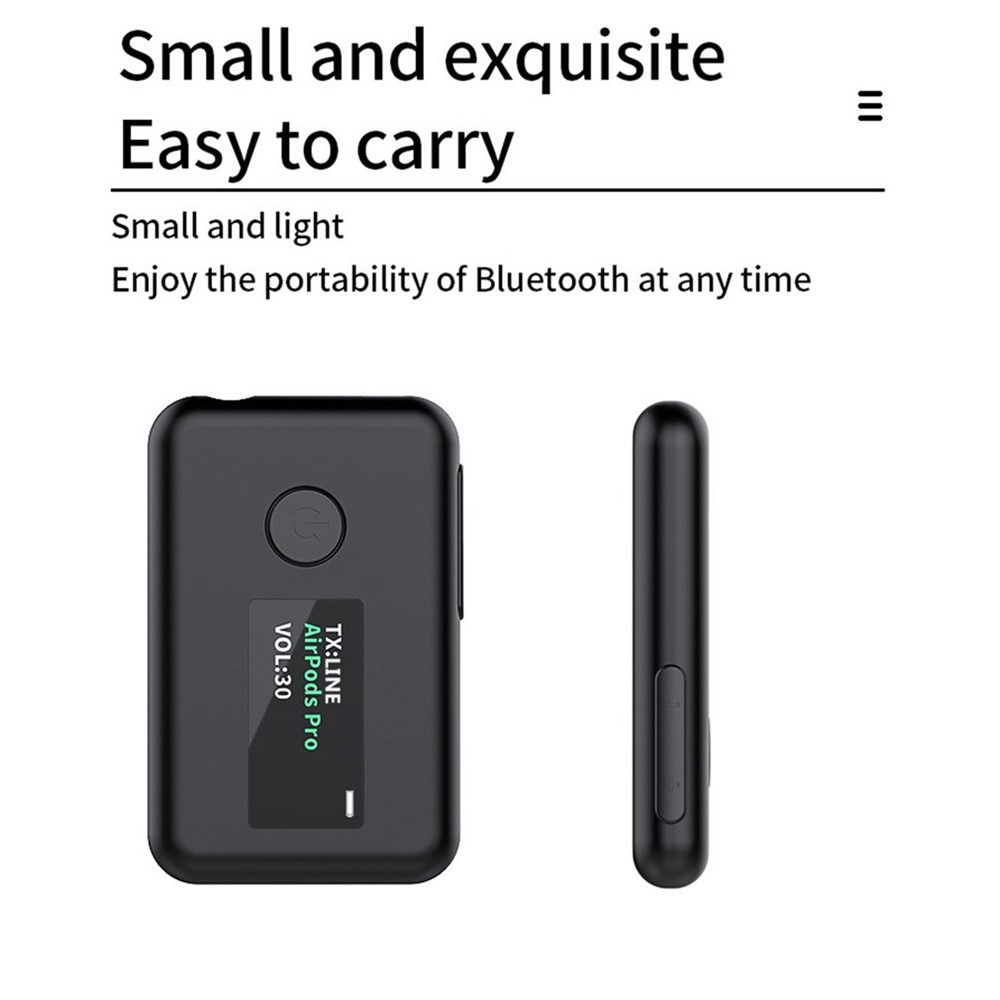 YET-T2 Bluetooth 5.0 Audio Transmitter Receiver USB Charging 3.5mm Aux Wireless Adapter for PC TV Headphone Car-9