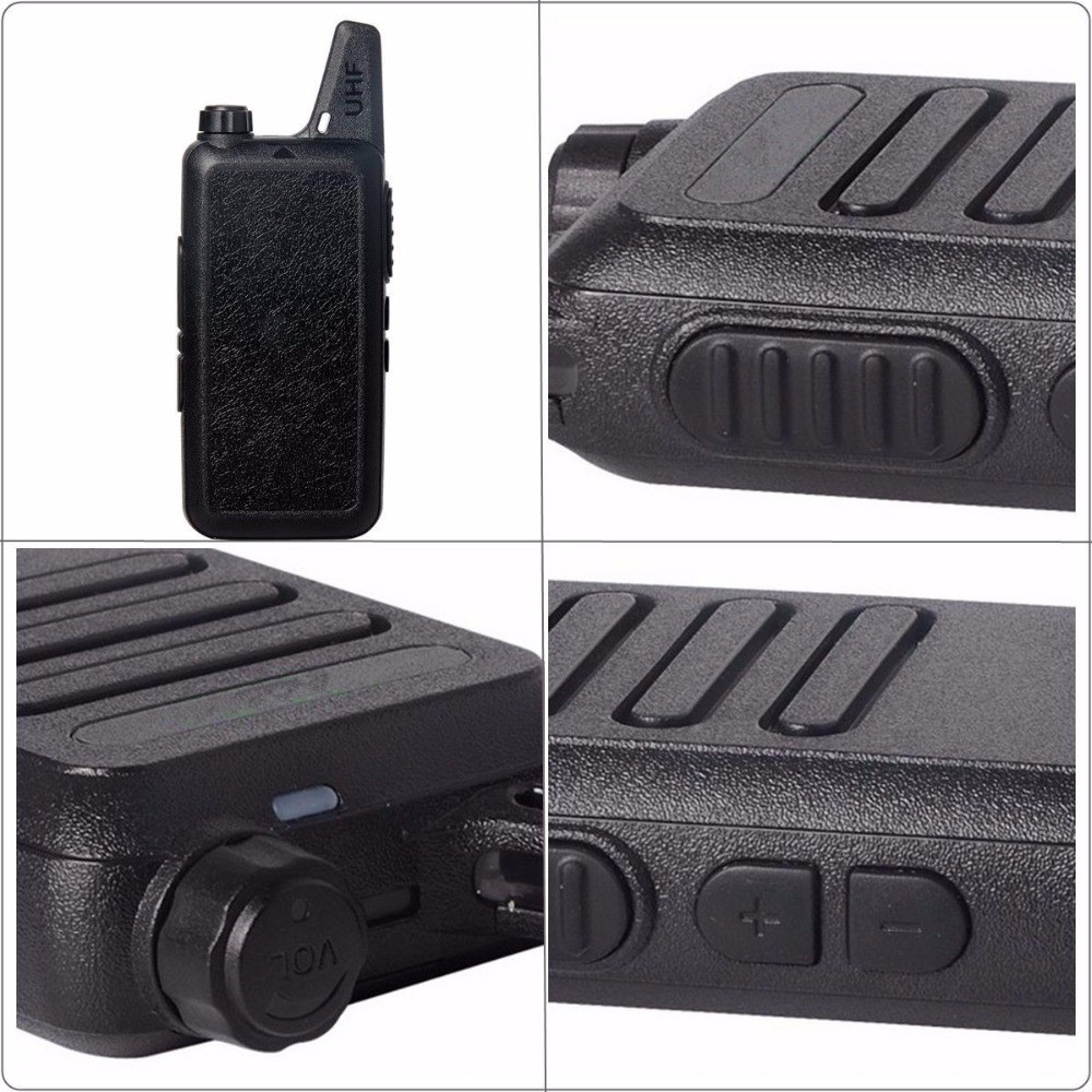WLN KD-C1 2Pcs/Set Mini Walkie-Talkie Portable Wireless Two Way Radio for Restaurant/Construction Site/Hotel - US Plug-8