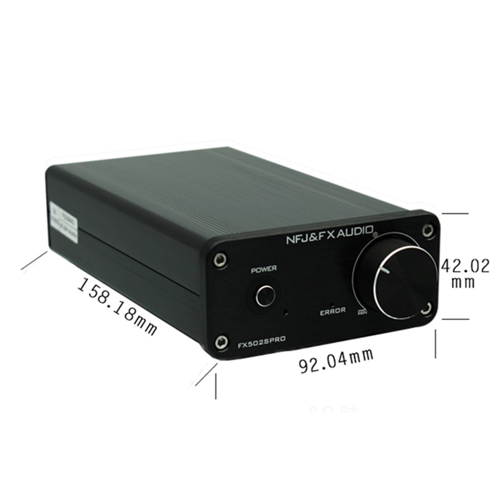 NF J&FXAUDIO FX502SPRO Desktop High Power Digital Amplifier HiFi Mini Audio Power Amplifier 24V4A Power Supply - Black-8