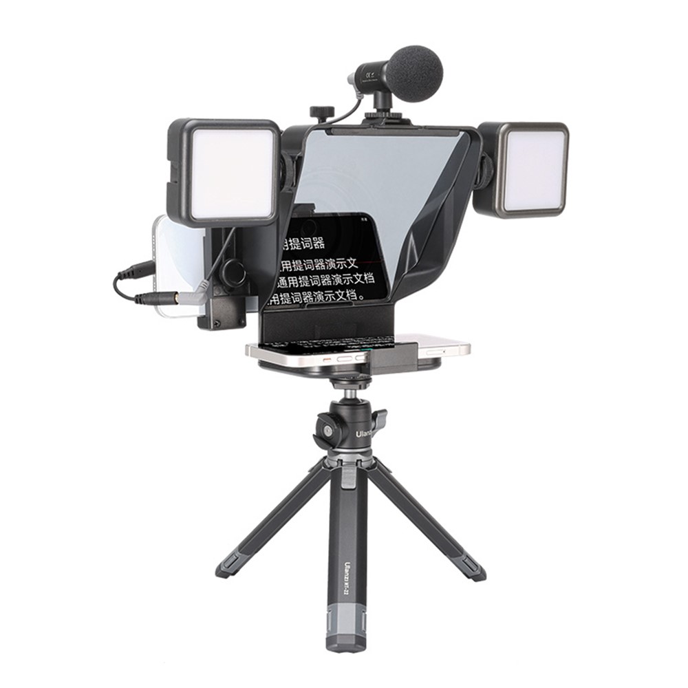 Portable Mobile Phone Teleprompter for Interview Live Streaming Video Recording-2