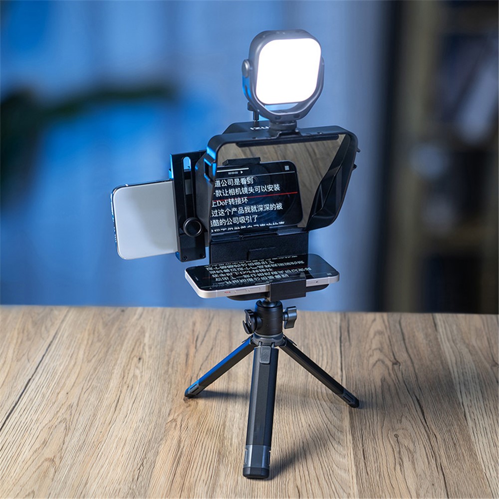 Portable Mobile Phone Teleprompter for Interview Live Streaming Video Recording-5
