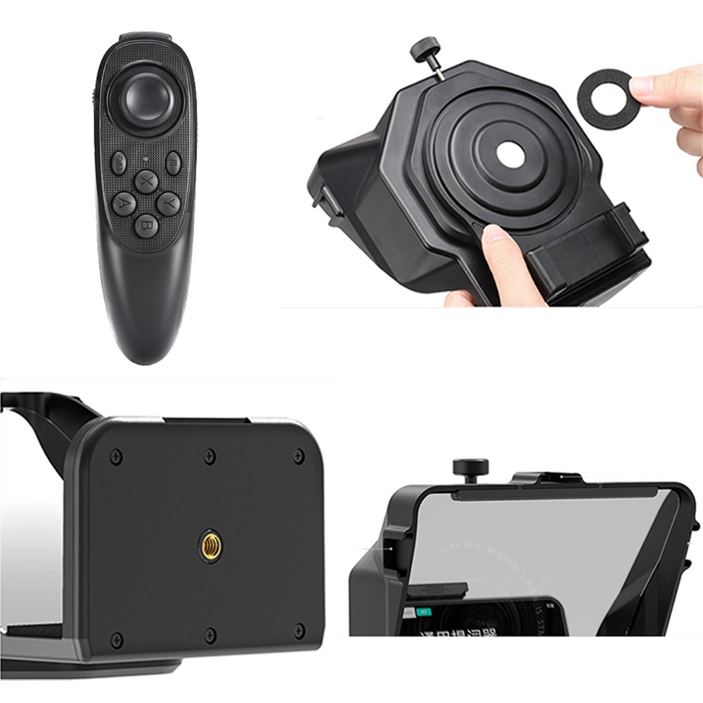 Portable Wide Screen Camera Teleprompter for Video Recording Interview Live Streaming-10