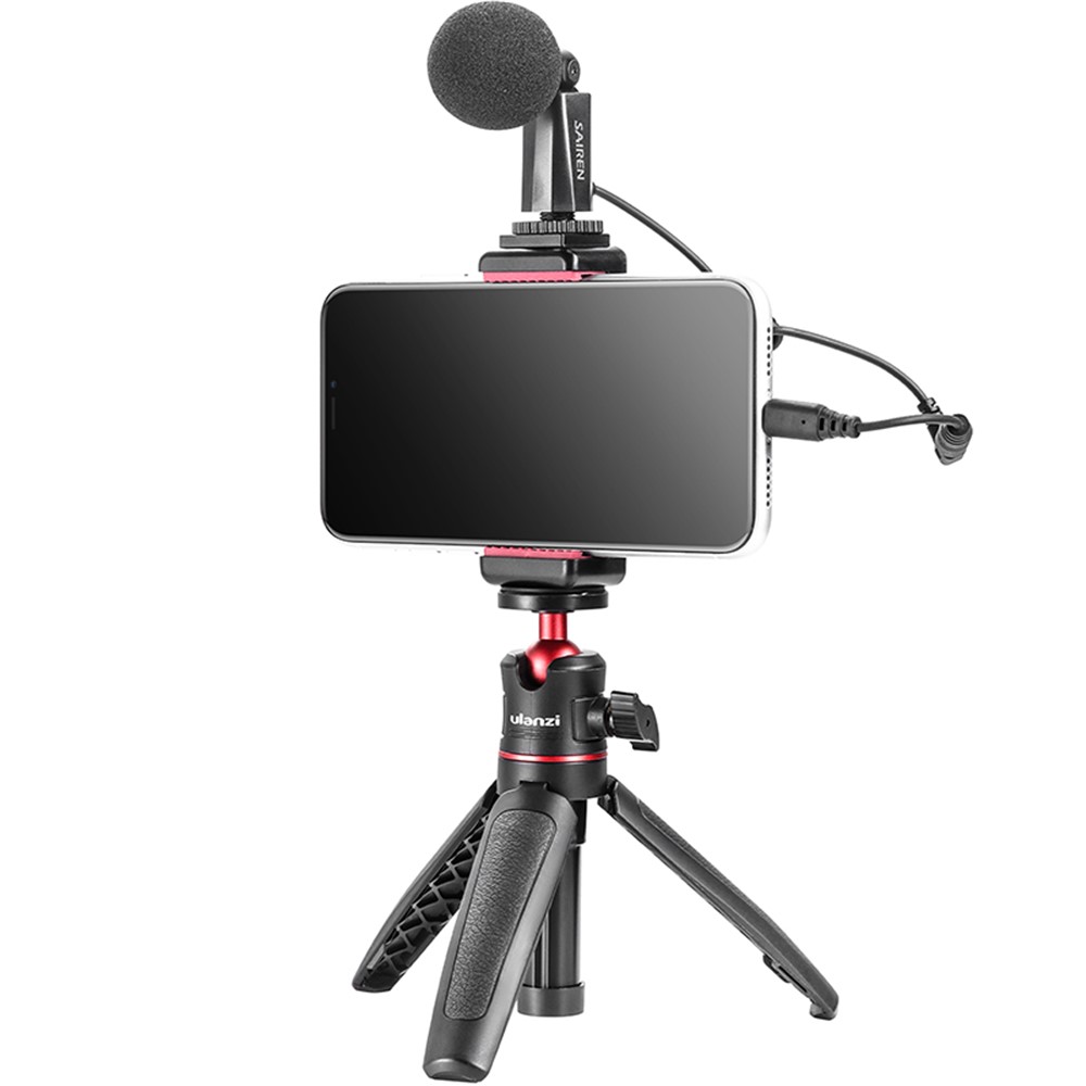 SAIREN 3.5mm TRS Interface On-Camera Video Microphone Adjustable Angle Mini Interview Vlog Mic for Phone DSLR-9