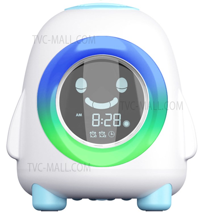 JNS JS2706A Cartoon Penguin Kids Alarm Clock Children Sleep Trainer with Night Lights Indoor Creative Wake Alarm Clock for Toddler Bedroom Decoration-2