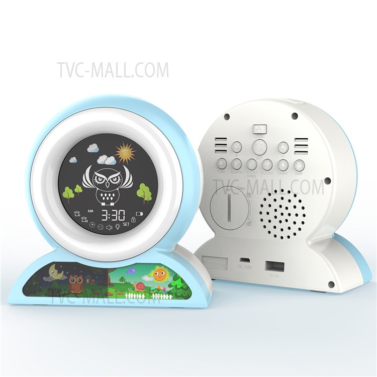 JNS JS2719 Children's Alarm Clock Multifunction Sleep Training Tool Creative Electronic Clock-2