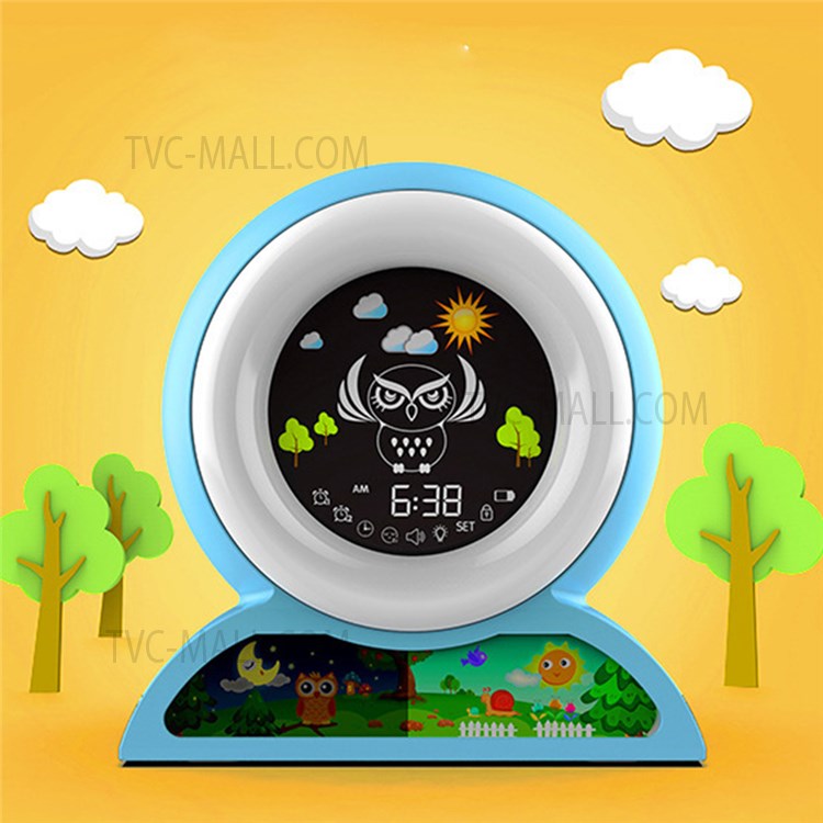 JNS JS2719 Children's Alarm Clock Multifunction Sleep Training Tool Creative Electronic Clock-3