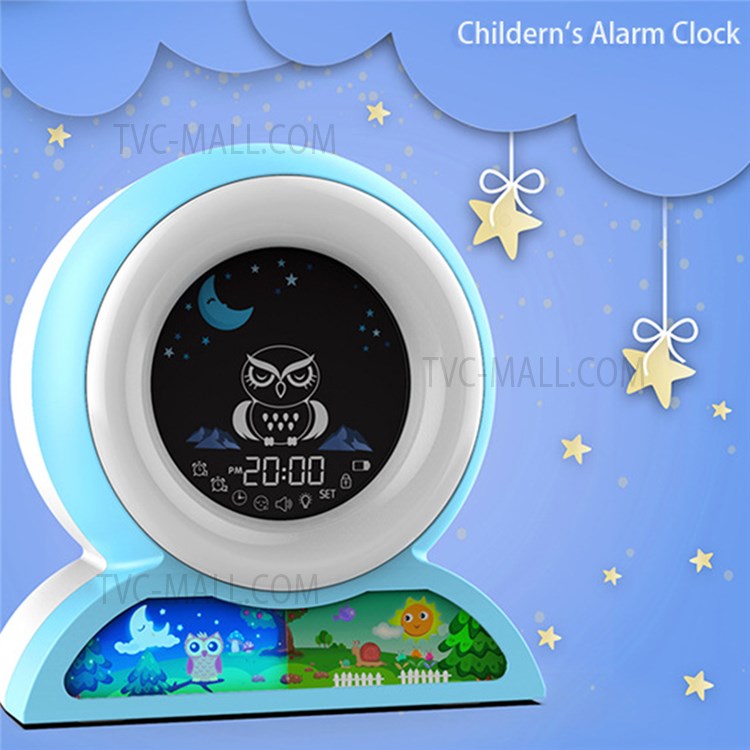 JNS JS2719 Children's Alarm Clock Multifunction Sleep Training Tool Creative Electronic Clock-4