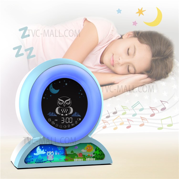 JNS JS2719 Children's Alarm Clock Multifunction Sleep Training Tool Creative Electronic Clock-7