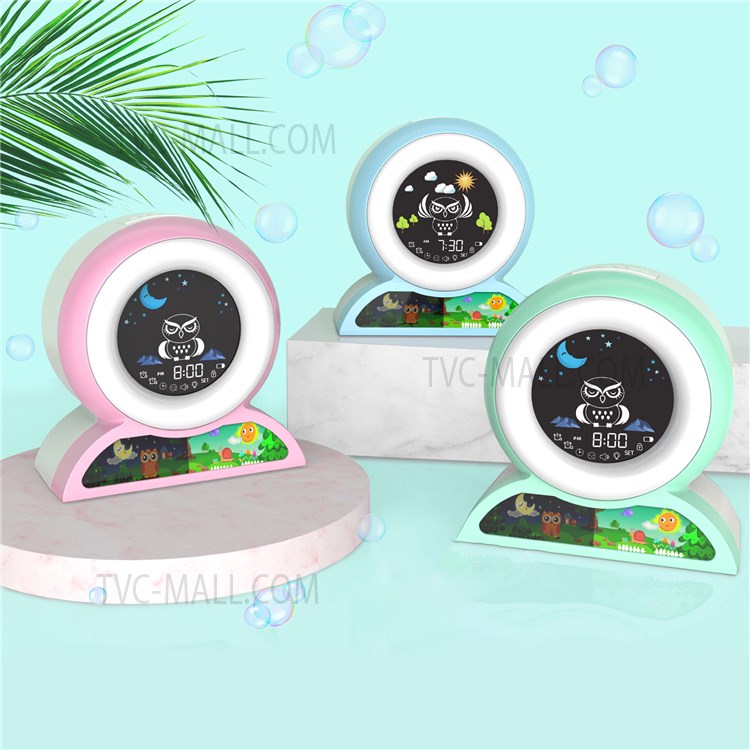 JNS JS2719 Children's Alarm Clock Multifunction Sleep Training Tool Creative Electronic Clock-8