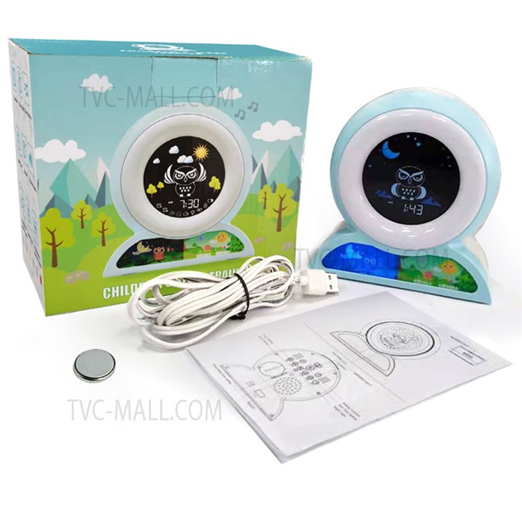 JNS JS2719 Children's Alarm Clock Multifunction Sleep Training Tool Creative Electronic Clock-9