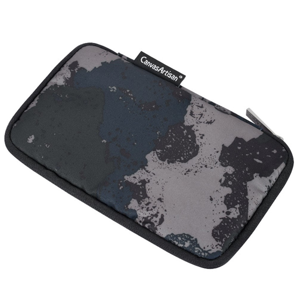 CANVASARTISAN H7-S21 Camouflage Style Electronic Organizer Small Travel Organizer Bag Hard Drives Cables Phone Pouch - Grey-1