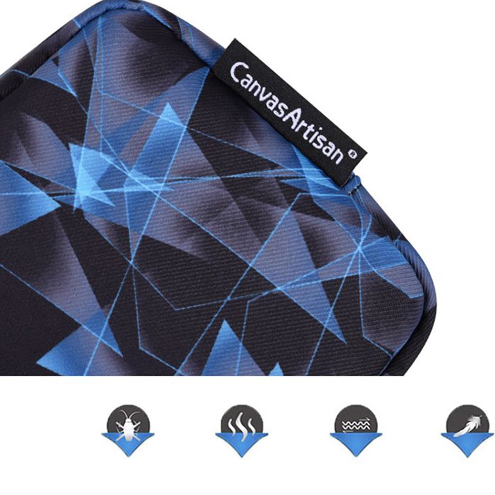 CANVASARTISAN H11-S11 Polyester Small Storage Case Diamond Textured Design Phone Mouse Carrying Bag Digital Accessories Pouch - Blue-4
