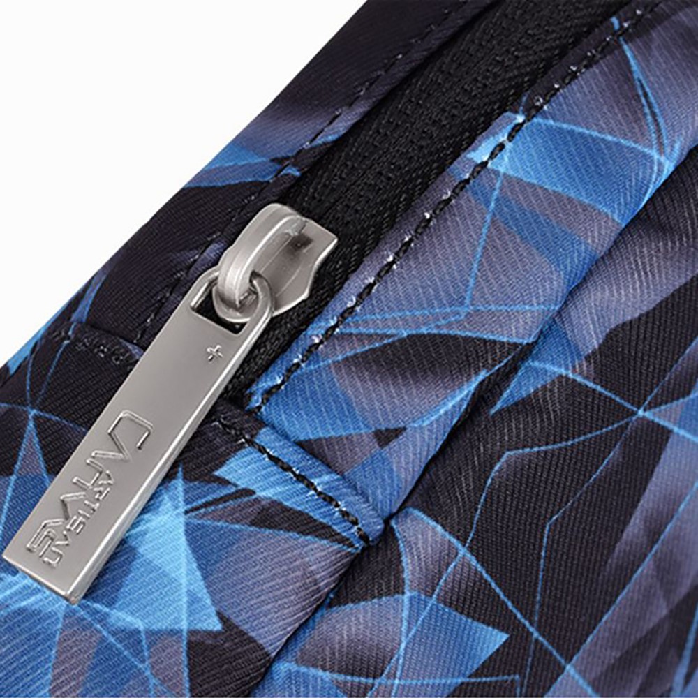 CANVASARTISAN H11-S11 Polyester Small Storage Case Diamond Textured Design Phone Mouse Carrying Bag Digital Accessories Pouch - Blue-5