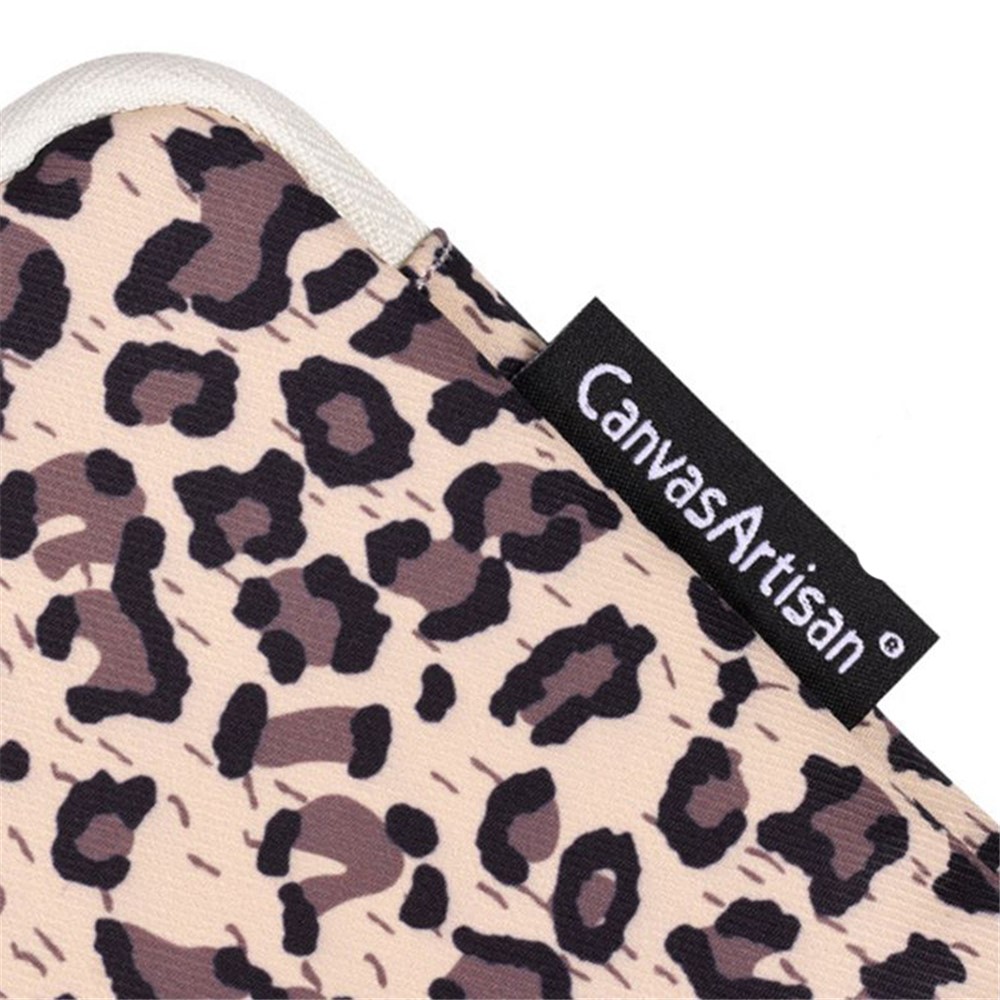 CANVASARTISAN H31-S21 Fashionable Leopard Pattern Digital Accessories Zipper Storage Case Phone Power Bank Mouse Carrying Bag - Brown-4