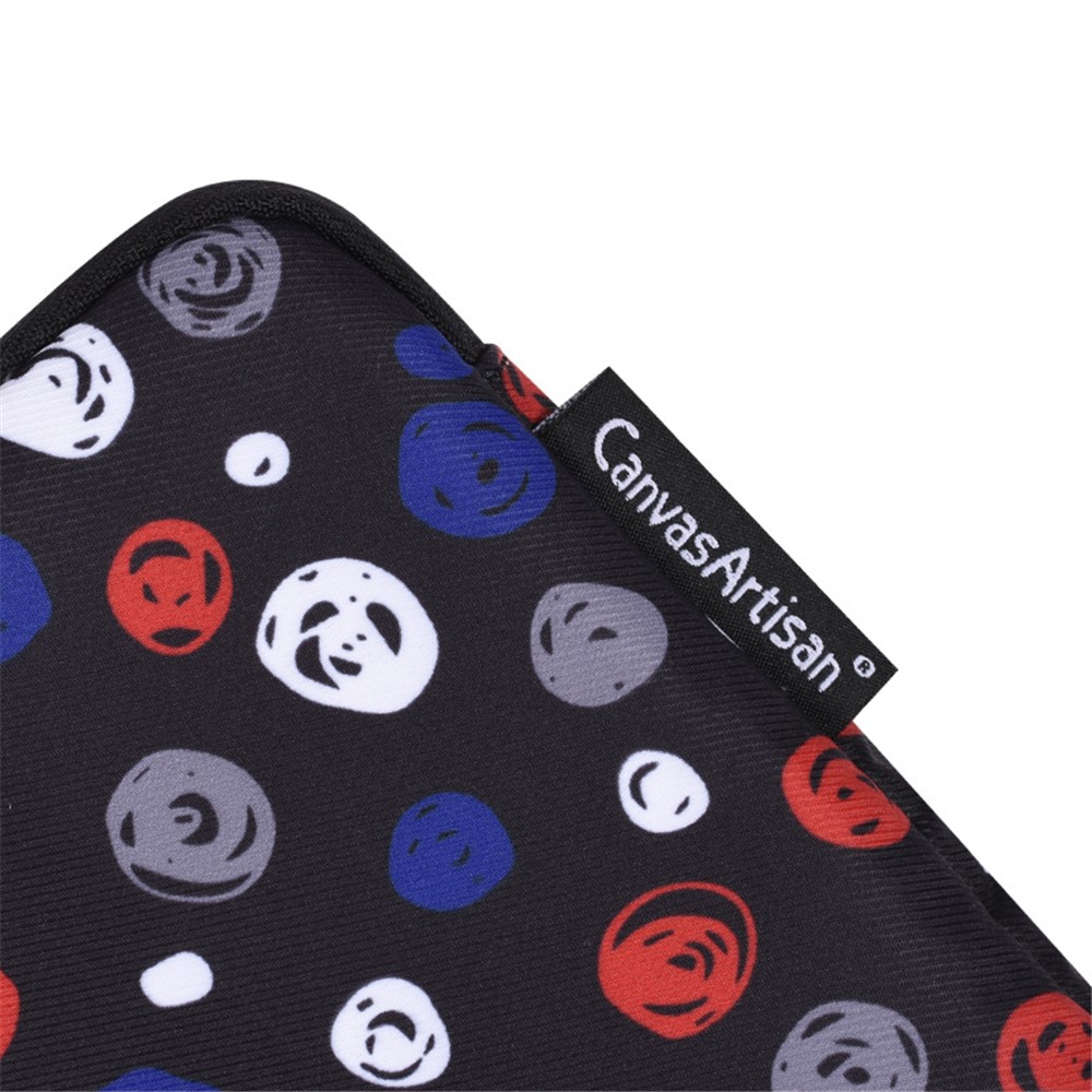 CANVASARTISAN H13-S21 Circle Printing Pattern Digital Accessories Zipper Storage Case Phone Pouch Power Bank Mouse Carrying Bag - Black-3
