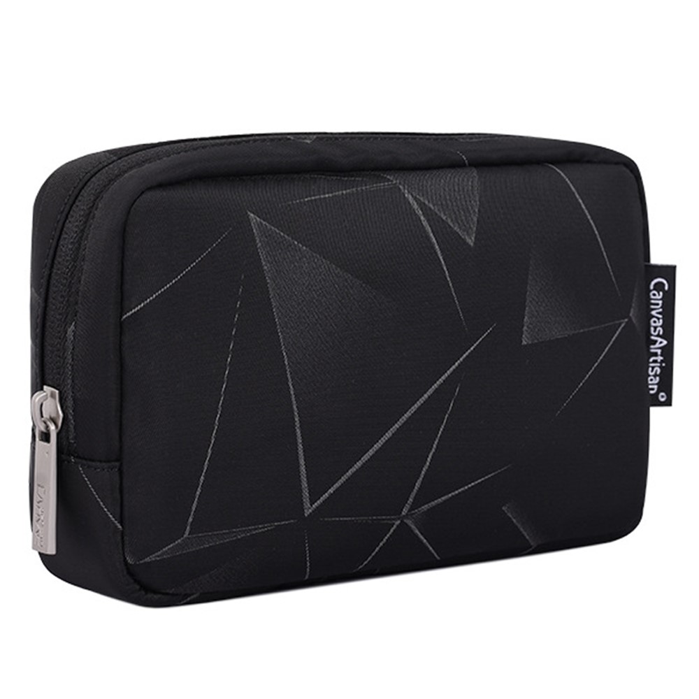 CANVASARTISAN H6-S11 3D Diamond Pattern Digital Accessories Storage Bag Pouch Phone Charger Mouse Power Bank Carrying Case-1