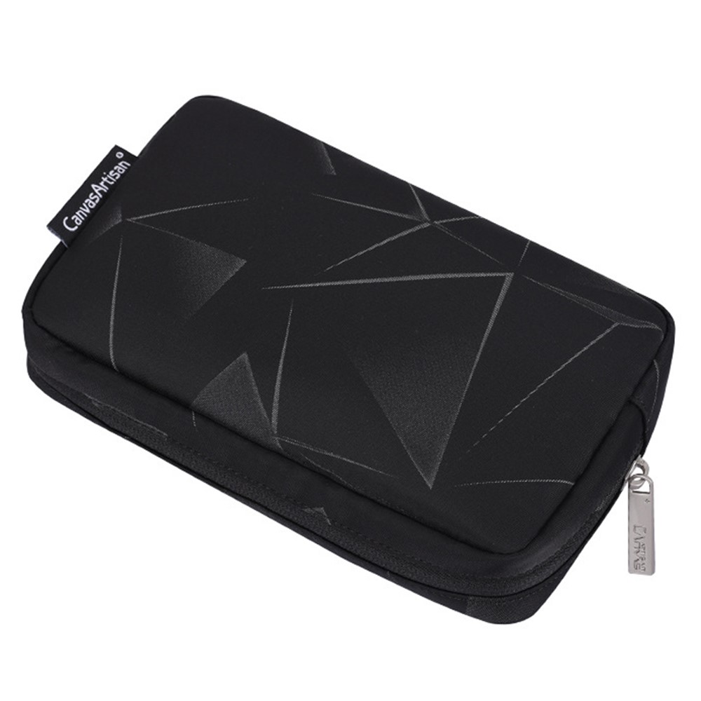 CANVASARTISAN H6-S11 3D Diamond Pattern Digital Accessories Storage Bag Pouch Phone Charger Mouse Power Bank Carrying Case-2
