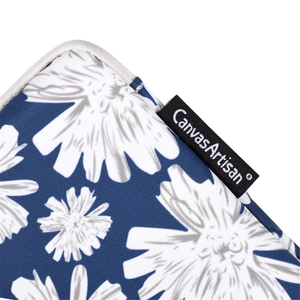 CANVASARTISAN H34-S21 Flower Pattern Mouse Charger Cable Digital Accessories Storage Bag Pouch 20x12x3cm-7