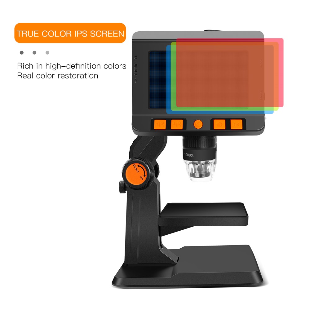 P110 4.3-inch Screen 1000X 8LED High-definition 1080P Rechargeable Digital Microscope Magnifying Glass-6