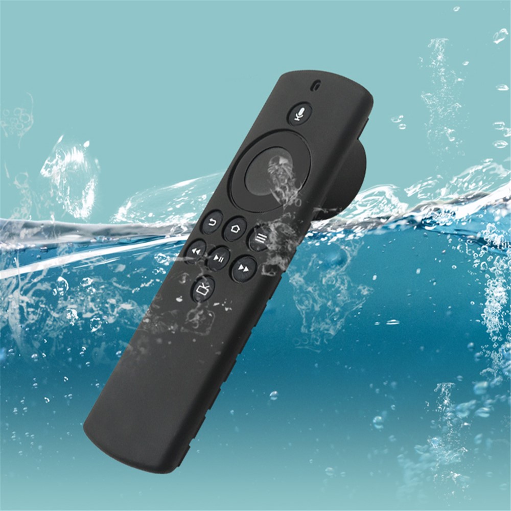 For Amazon Alexa Fire TV Stick Lite + AirTag 2-in-1 Washable Flexible Silicone Case - Black-3