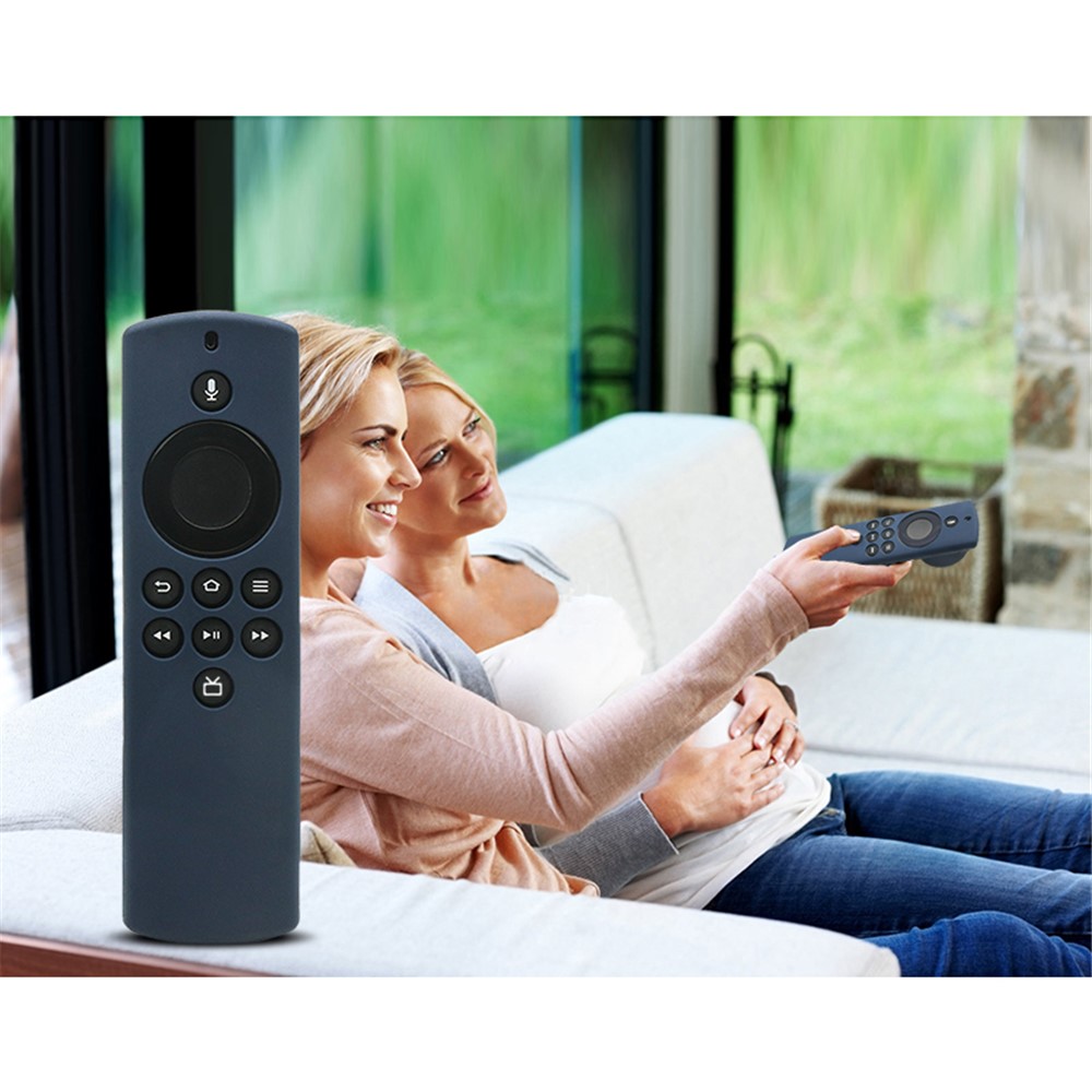For Amazon Alexa Fire TV Stick Lite + AirTag 2-in-1 Washable Flexible Silicone Case - Black-5