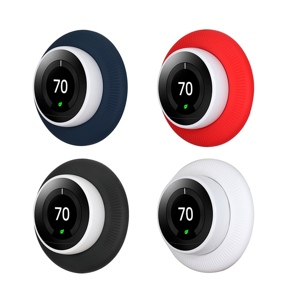 For Nest Learning Thermostat Protector Scratch-resistant Drop-resistant Silicone Case - Red-8
