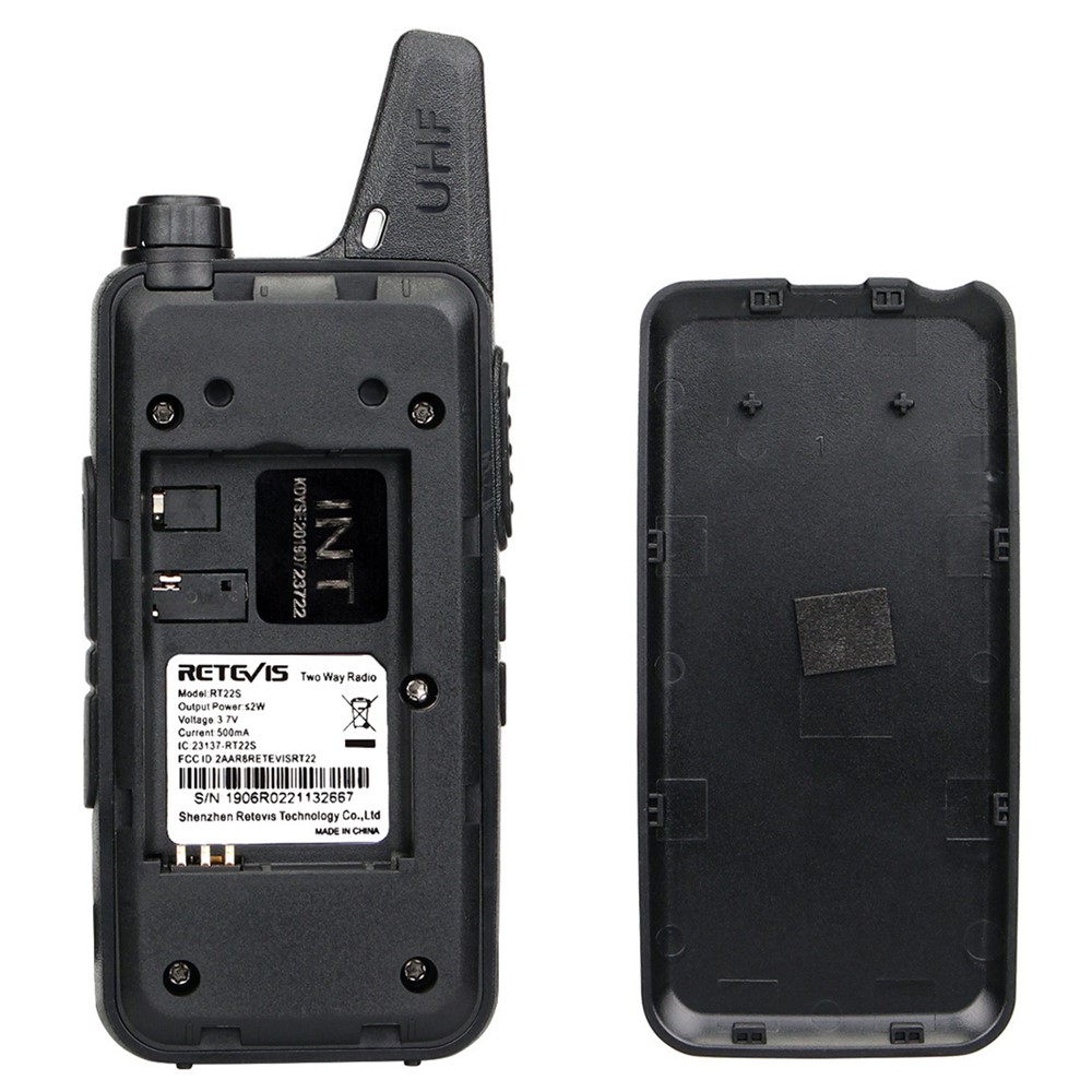 RETEVIS RT22S 2Pcs/Set Mini Walkie-Talkie Portable Wireless Two Way Radio for Restaurant Construction Site Hotel-6