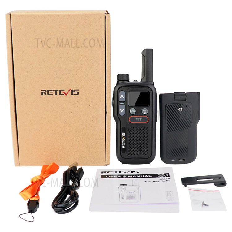 RETEVIS RB18 Walkie Talkie Dual PTT Outdoor Handheld 22 Channel Radio with Scanning Function Support FRS/NOAA-6