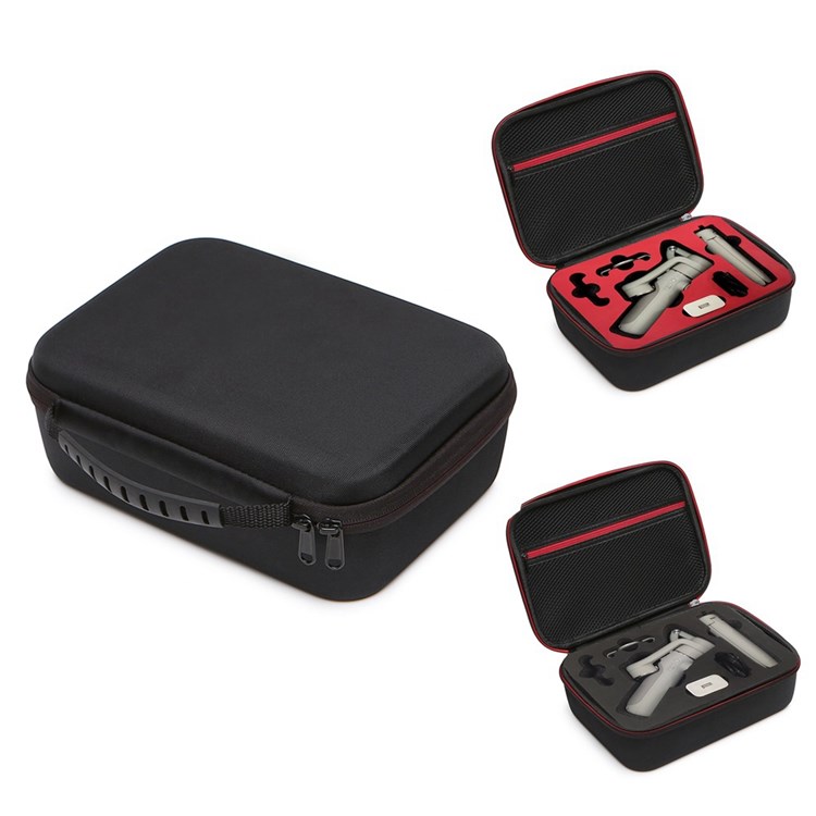For DJI OM5 Mobile Phone Hand-held Gimbal Storage Bag Shockproof Stabilizer Handbag Carrying Case - Black/Red Liner-7