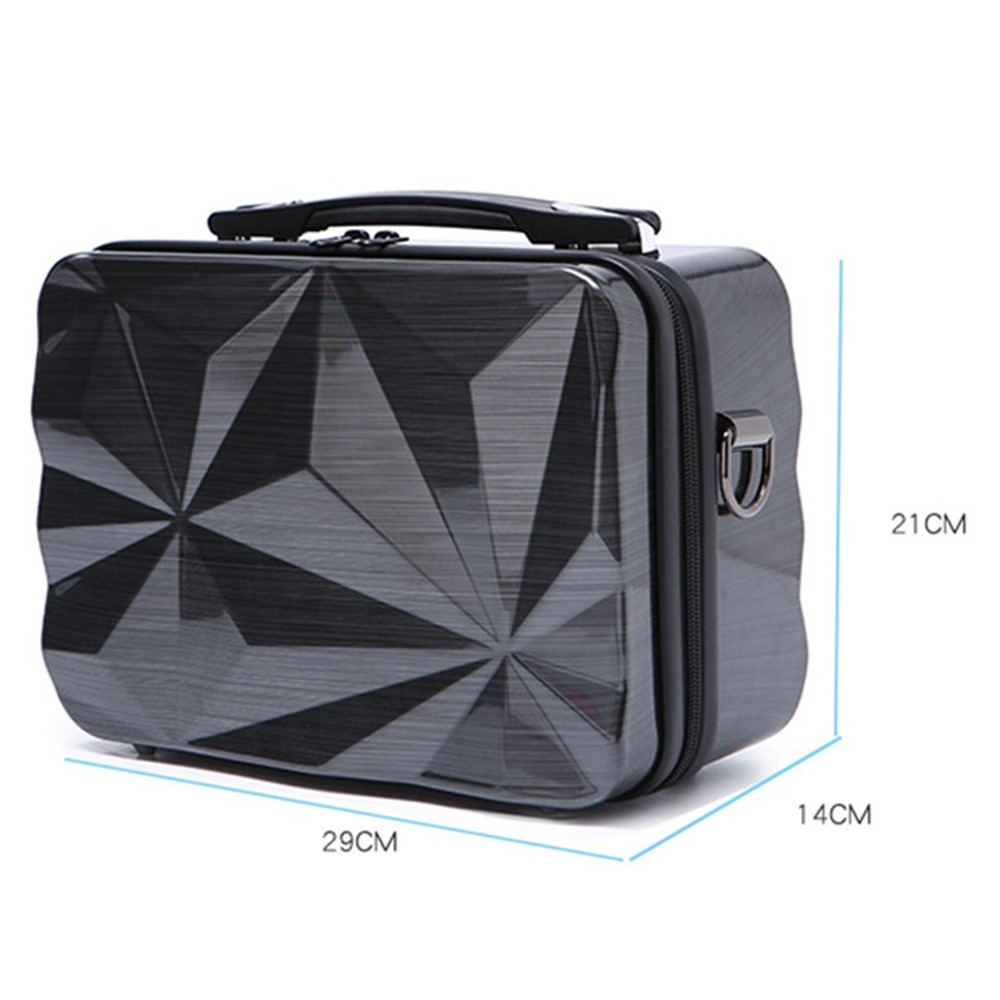 For DJI Mavic Air 2/Air 2S Portable Shockproof Handbag Drone Storage Carrying Case Crossbody Bag - Silver/Red Liner-10