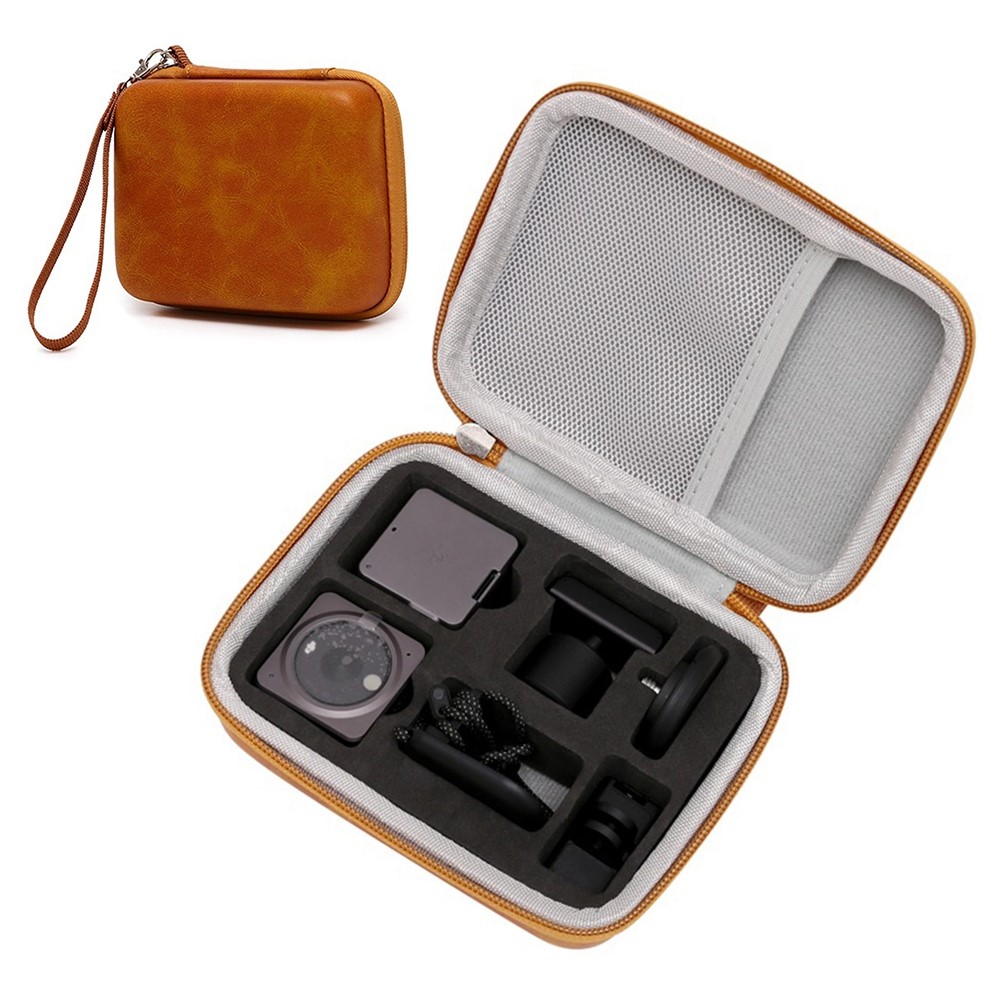 For DJI Action 2 Sports Camera Portable Storage Bag Zipper PU+EVA Shockproof Carrying Case-1