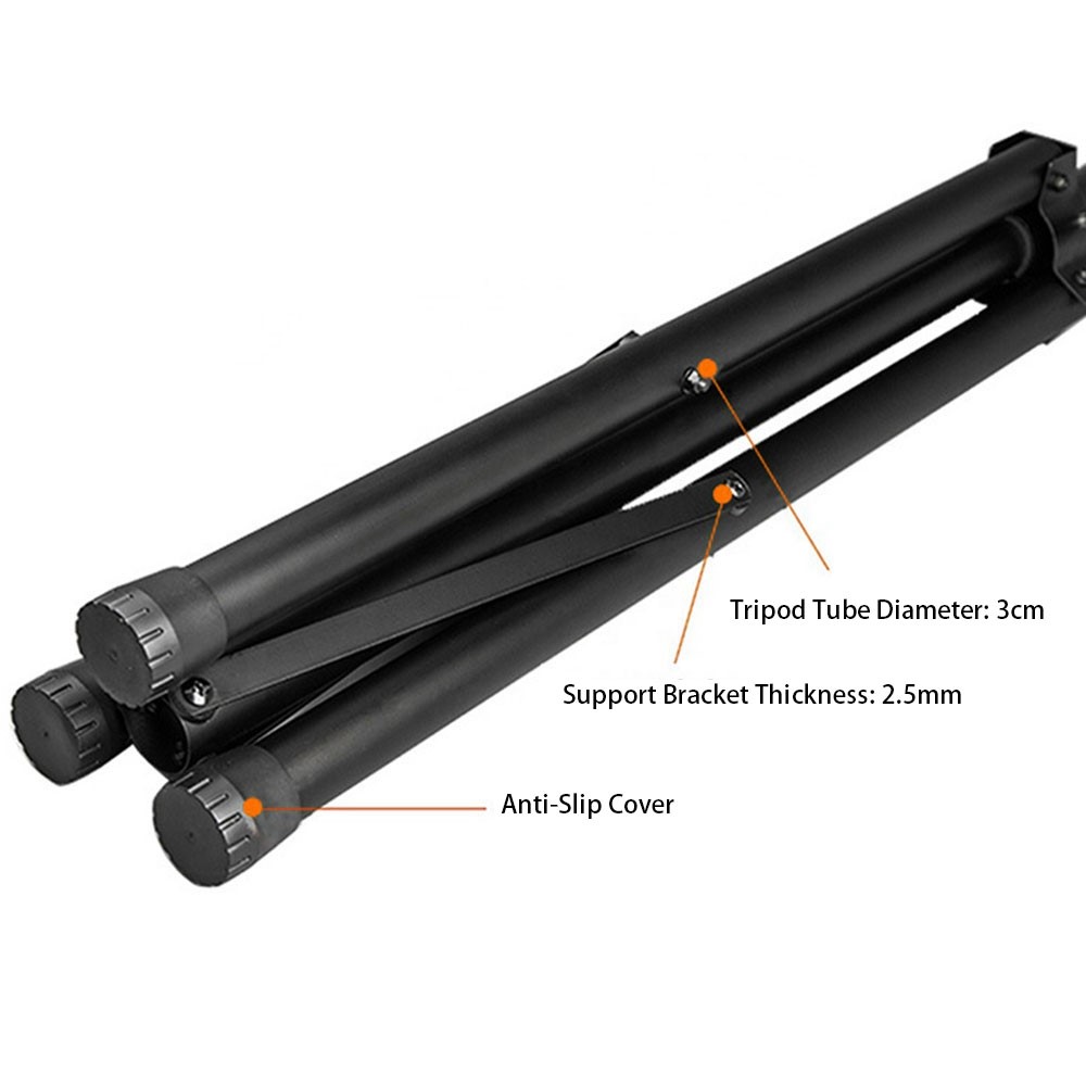 S10 Metal Foldable Speaker Tripod Floor Stand Adjustable Height Speaker Shelf Bracket-5