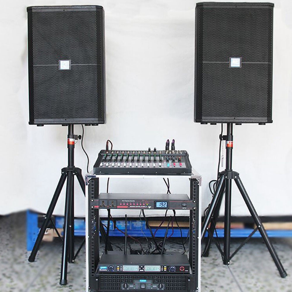 S10 Metal Foldable Speaker Tripod Floor Stand Adjustable Height Speaker Shelf Bracket-6