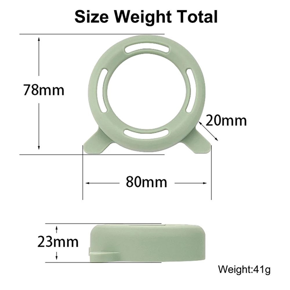 2Pcs Silicone Stand Case Cover for Huawei Sound Joy (EGRT-00), Bluetooth Audio Speaker Bracket Protective Sleeve - Matcha Green-5