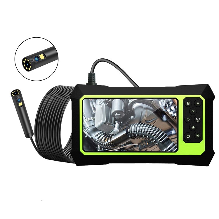 B315 7m Cable Industrial Endoscope Borescope 8mm Dual-lens Inspection Camera with 9 LED Lights and 4.3'' Screen-1