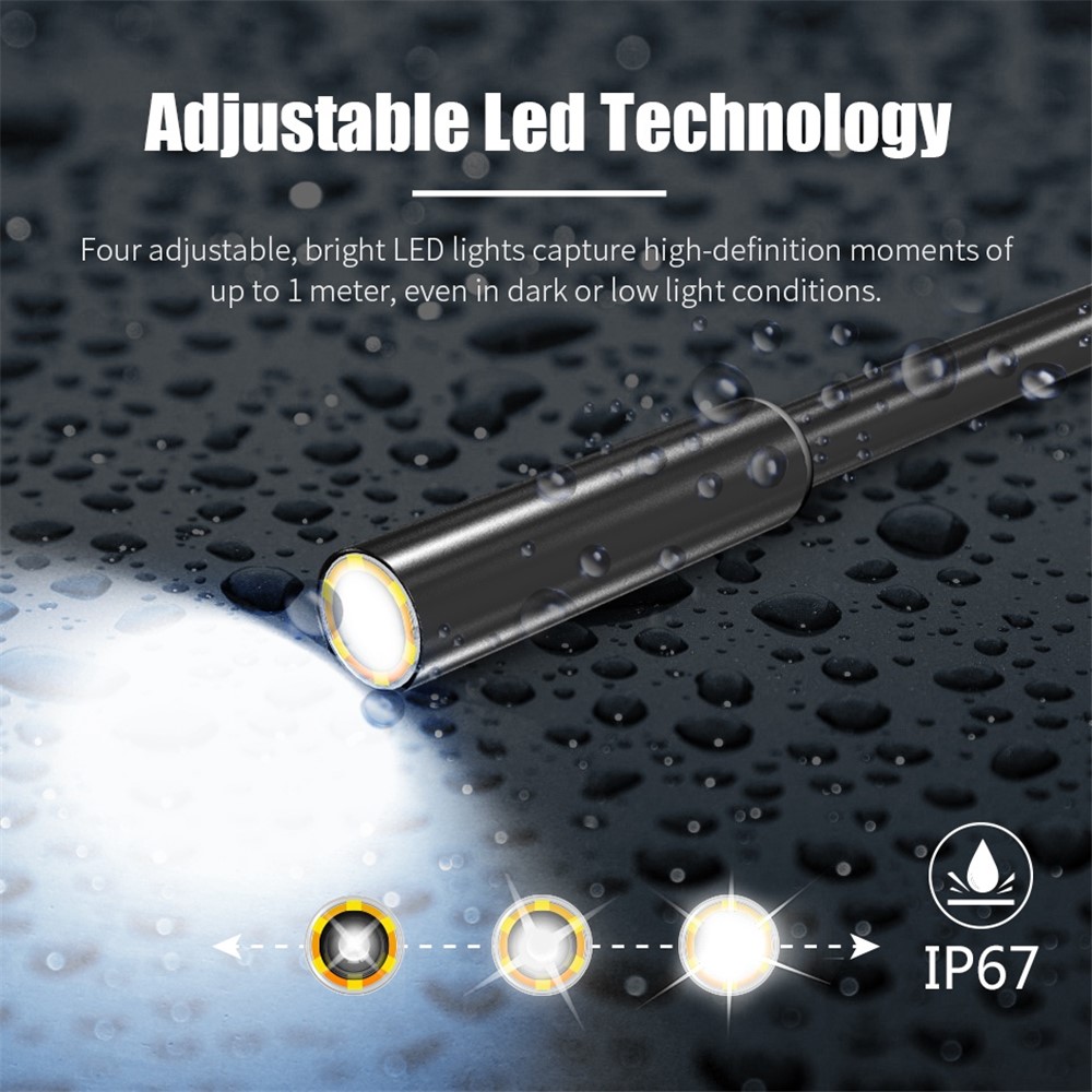 B315 7m Cable 8mm Single Lens 4.3'' Screen 1080P Camera Waterproof Sewer Pipe Industrial Endoscope with 8 LED Lights-5