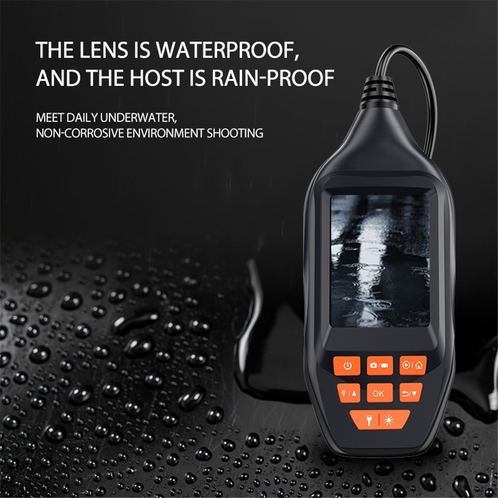 M30 2m Cable Single 8mm Lens HD Borescope 3.0'' IPS Screen and 8 LED Lights Sewer Inspection Endoscope-3