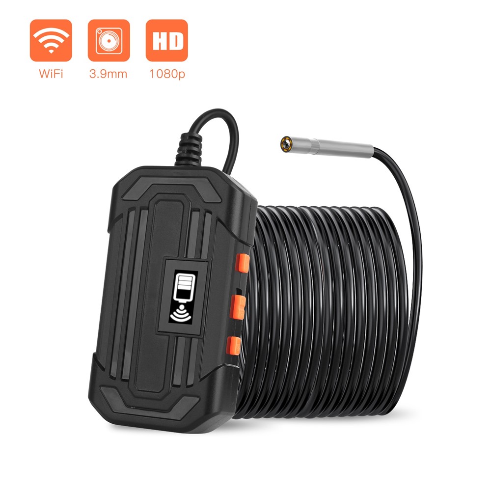 F240 WiFi Wireless Industrial Endoscope 3.9mm Inspection Camera IP67 Waterproof Borescope Scope Camera with 5m Cable-2