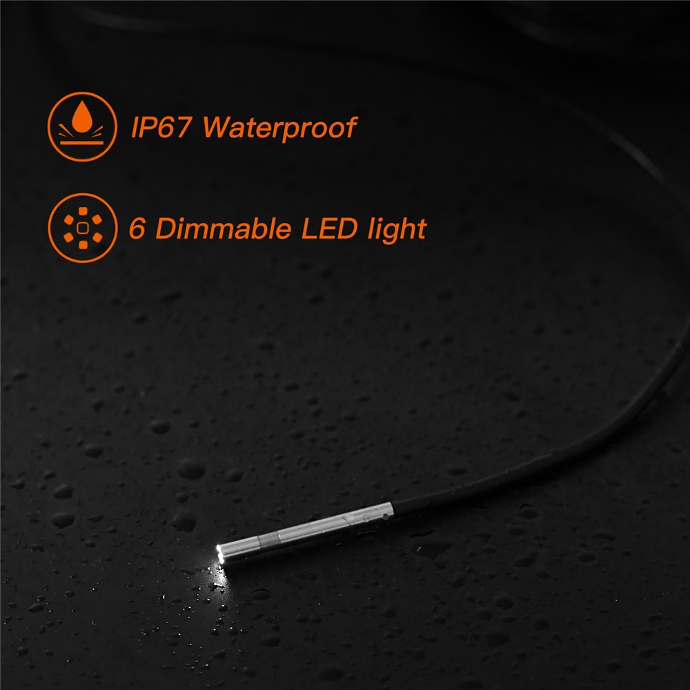 F240 WiFi Wireless Industrial Endoscope 3.9mm Inspection Camera IP67 Waterproof Borescope Scope Camera with 5m Cable-7