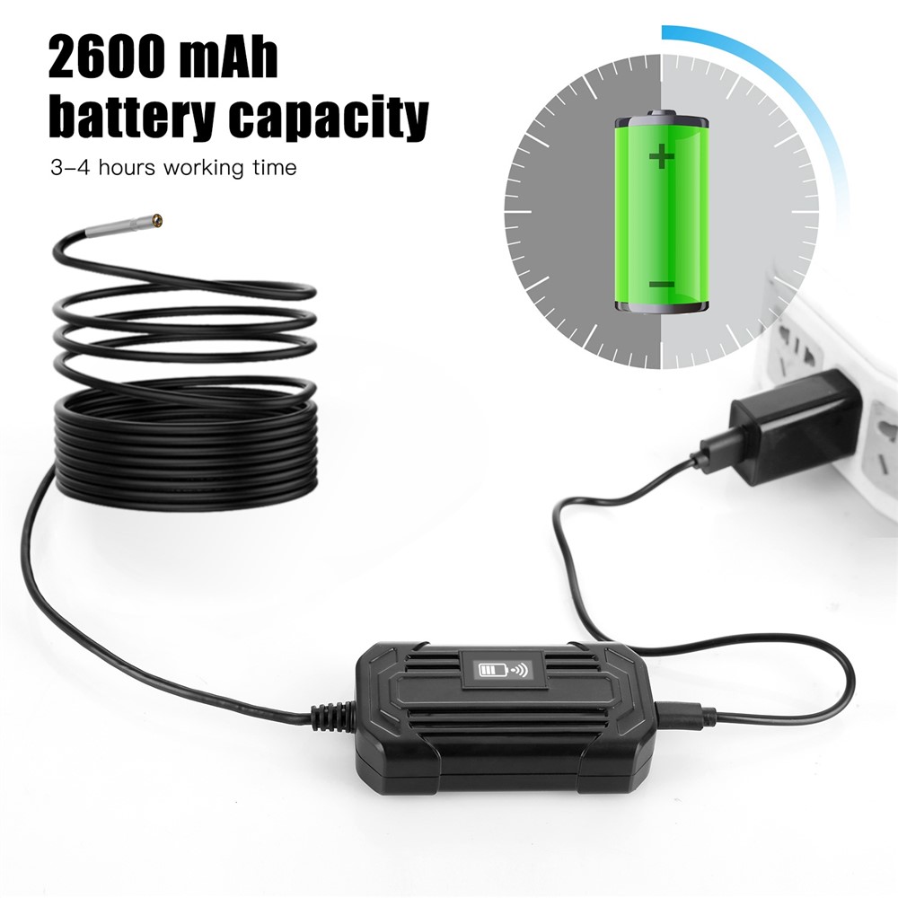 F240 WiFi Wireless Industrial Endoscope 3.9mm Inspection Camera IP67 Waterproof Borescope Scope Camera with 5m Cable-8