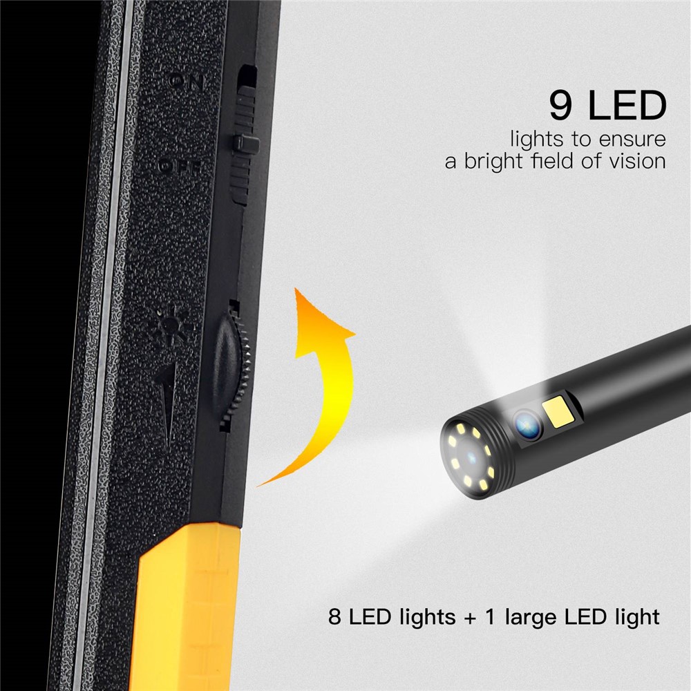 P50 4.5-inch Screen Industrial Smart Phone Endoscope with 8mm / 10m Cable IP68 Waterproof Borescope Scope Camera Dual Lends Inspection Camera-4