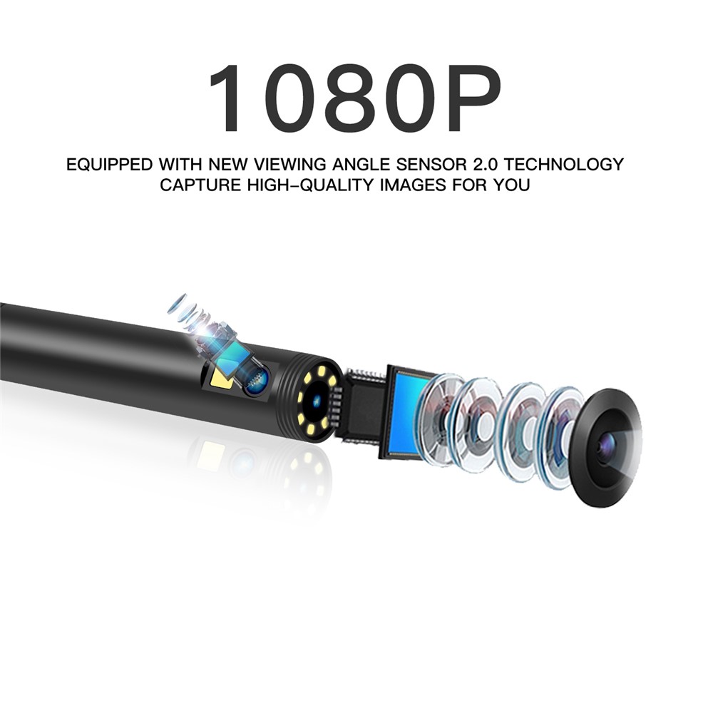 P50 4.5-inch Screen Industrial Smart Phone Endoscope with 8mm / 10m Cable IP68 Waterproof Borescope Scope Camera Dual Lends Inspection Camera-8