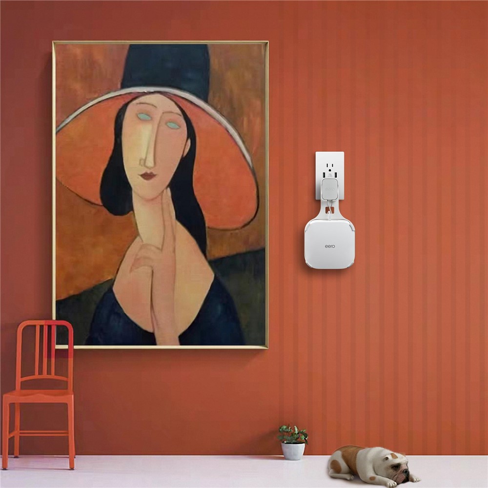 Space-saving Wall Mount Stand for Eero Pro 6 WiFi Router Holder Multi-function Wall Bracket-3